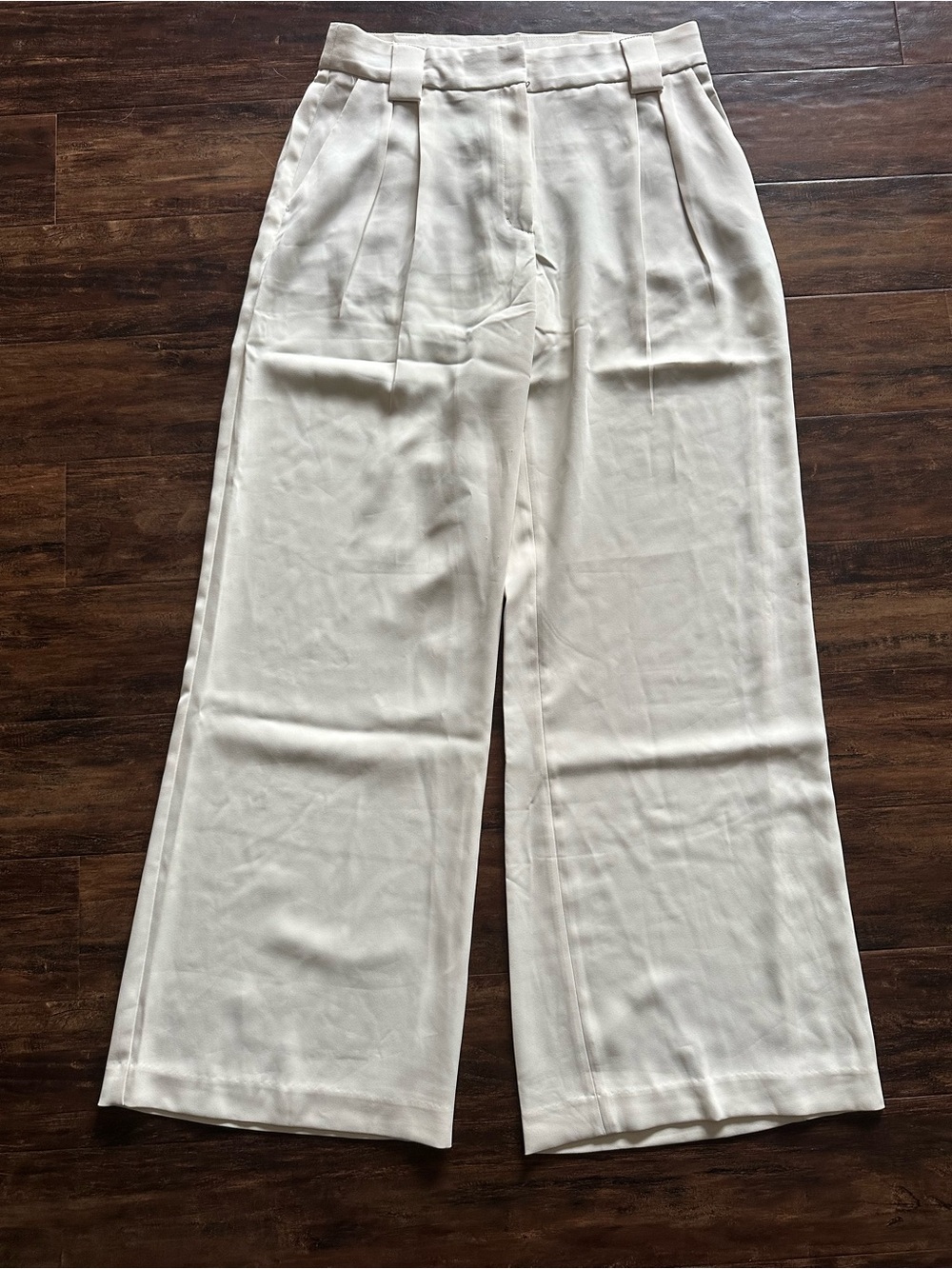 Express Wide Leg Cream Women's Trousers